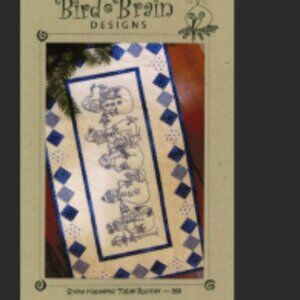 Snow Happens Table Runner Embroidery Bird Brain Designs
